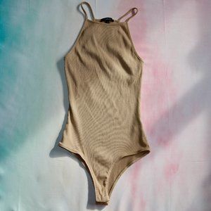 2 For 20🛍! Ambiance Halter Neck Body Suit - Tan
